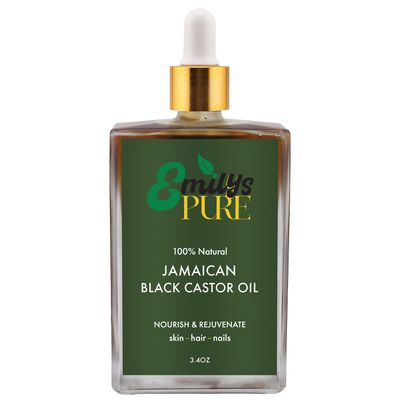 Emily&#39;s Pure Premium Jamaican Black Castor Oil 3.4oz Hair Growth Oil Skin Moisturizer