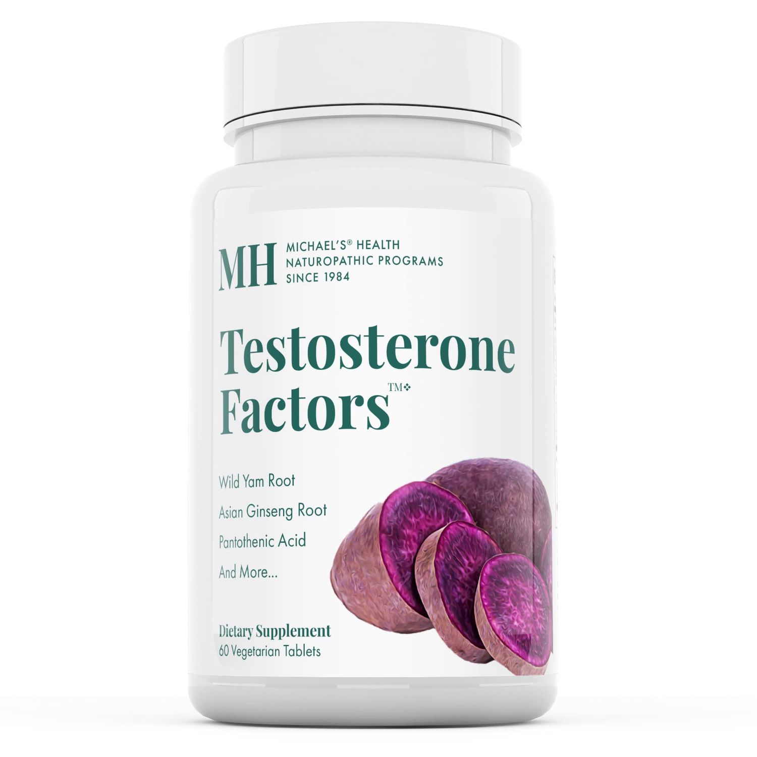 MICHAEL&#39;S Health Naturopathic Programs Testosterone Factors - 60 Vegetarian Tablets - Nutrients to Support Testosterone Production - Kosher - 60 Servings