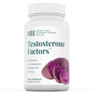 MICHAEL&#39;S Health Naturopathic Programs Testosterone Factors - 60 Vegetarian Tablets - Nutrients to Support Testosterone Production - Kosher - 60 Servings