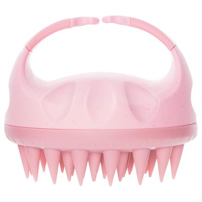 Scalp Massager for Hair Growth Dandruff Removal,Soft Silicone Hair Shampoo Brush,Scalp Scrubber with Soft Silicone Bristles,Wet Dry Men Women Kids Pets Hair Brush for Scalp Care,Pink
