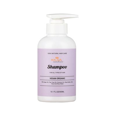 Malkia Essentials- Organic Shampoo For All Hair Types, Safe and Gentle Care, Hydrating and Moisturizing Dry, Damaged and Frizzy Hair, Healthy Growth, No Sulfates, Safe For Dreadlocks, Cruelty Free