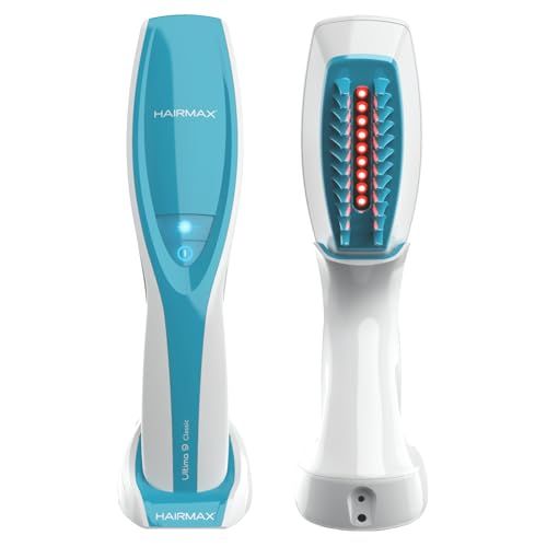 Hairmax Ultima 9 Classic LaserComb -(FDA Cleared) Laser Hair Regrowth Treatment Device for Men Women - Reverses Thinning Hair Loss - Red Light Therapy to Stimulate Hair Growth - Cordless Design