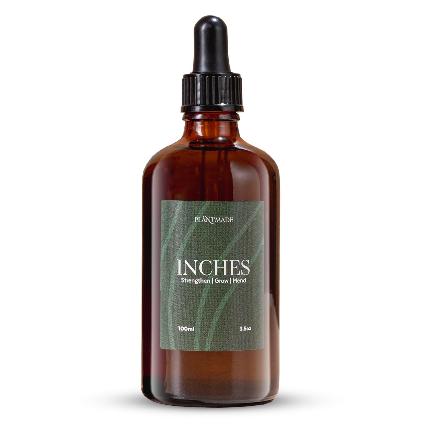 Plantmade Beard and Hair Strengthening and Growth Oil, Plant Based All Natural Ingredients (Inches, 3.5 ml)