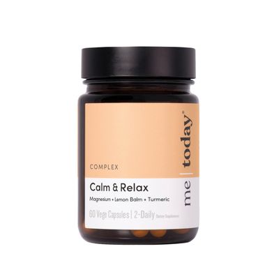 me today Calm Relax Magnesium Supplement, Support Your Body and Mind with Magnesium for Sleep, Turmeric Lemon Balm, Vegan 60 Capsules