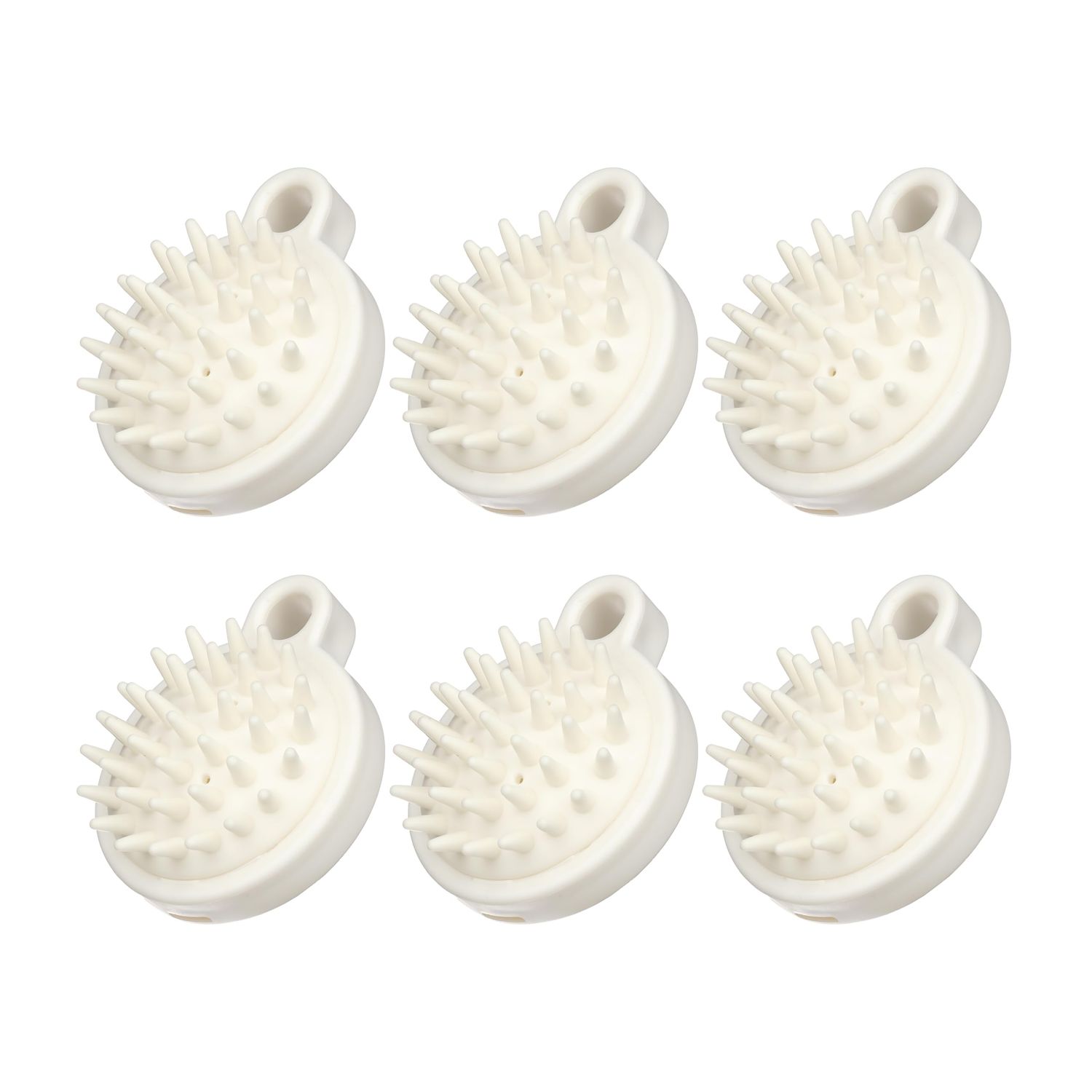 OFXDD Scalp Massager Hair Growth - Scalp Scrubber for Dandruff with Soft Flexible Bristles - Shampoo Brush for Shower 6 Pcs - Silicone Hair ScrubberMassager for Womens, Mens and Pets