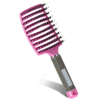 Curly Hair Brush for Women Wet Hair Detangling Vented Brush for Curly Hair Volume Edge Lift Brush Hairbrush Nylon Boar Bristle Hair Growth Wet Dry Styling Brush Speed Dry Hair Brush
