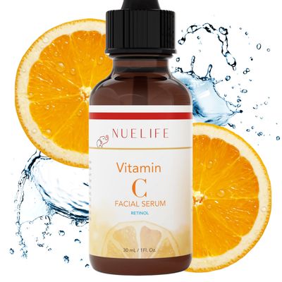 Vitamin C Facial Serum with Retinol - Hyaluronic Acid, Vitamin E, Amino Acids, Anti-AgingWrinkles, Fast Absorbing