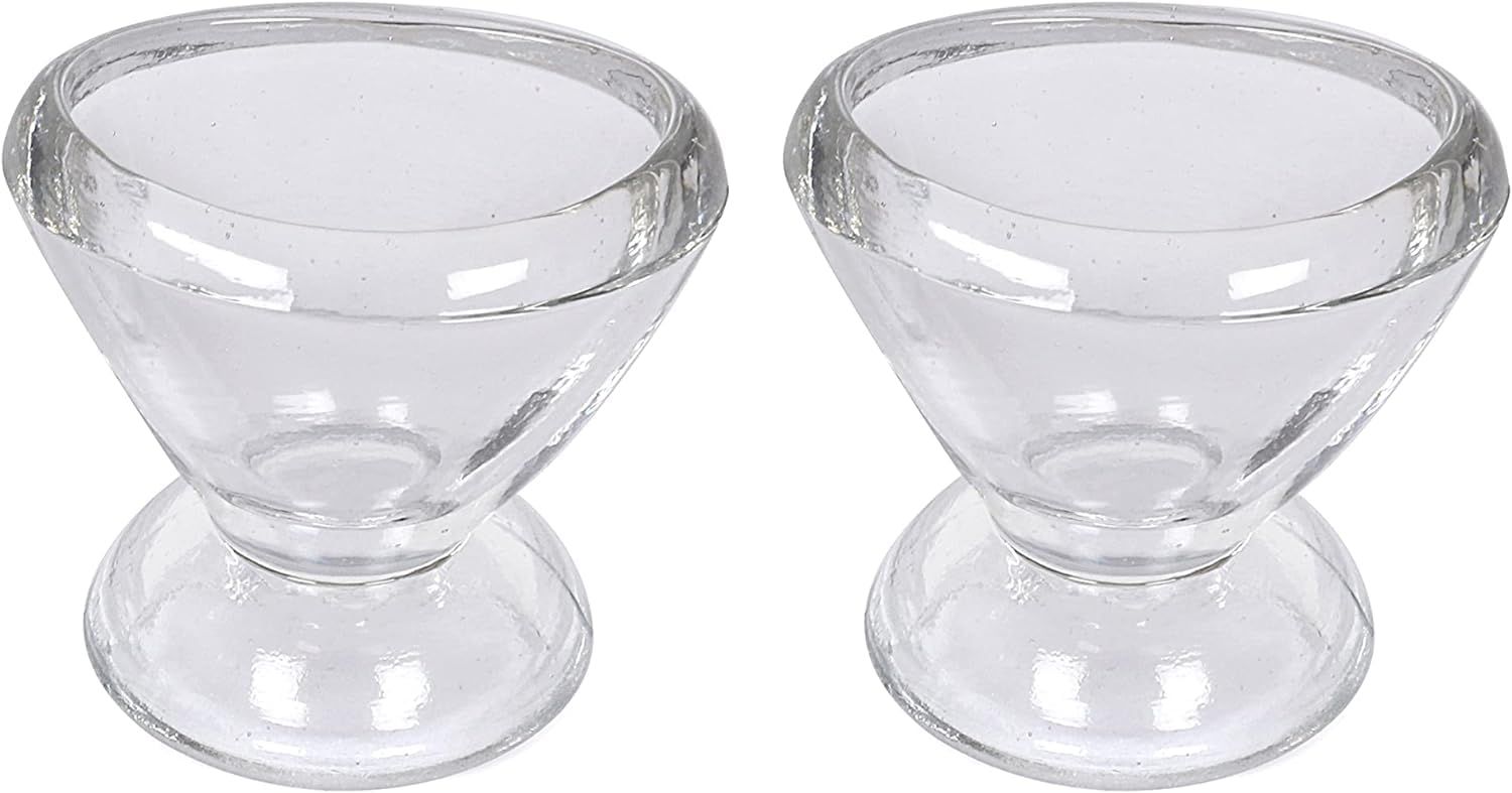 HEALTHANDWEALTH Transparent Glass Eye Wash Cup with Storage Container - 10ml Each for Effective Eye Rinse and Cleansing Eyes (Pack Of 2)