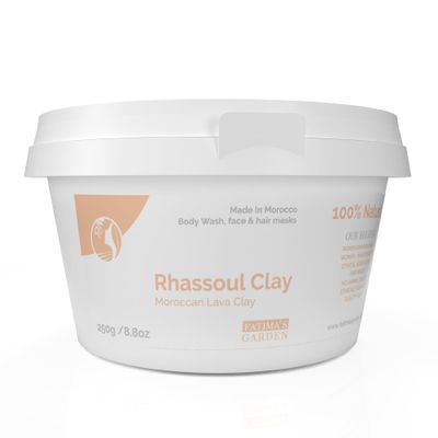 Fatima&#39;s Garden Rhassoul Clay - Natural Detox Clay for Skin Hair, 250g