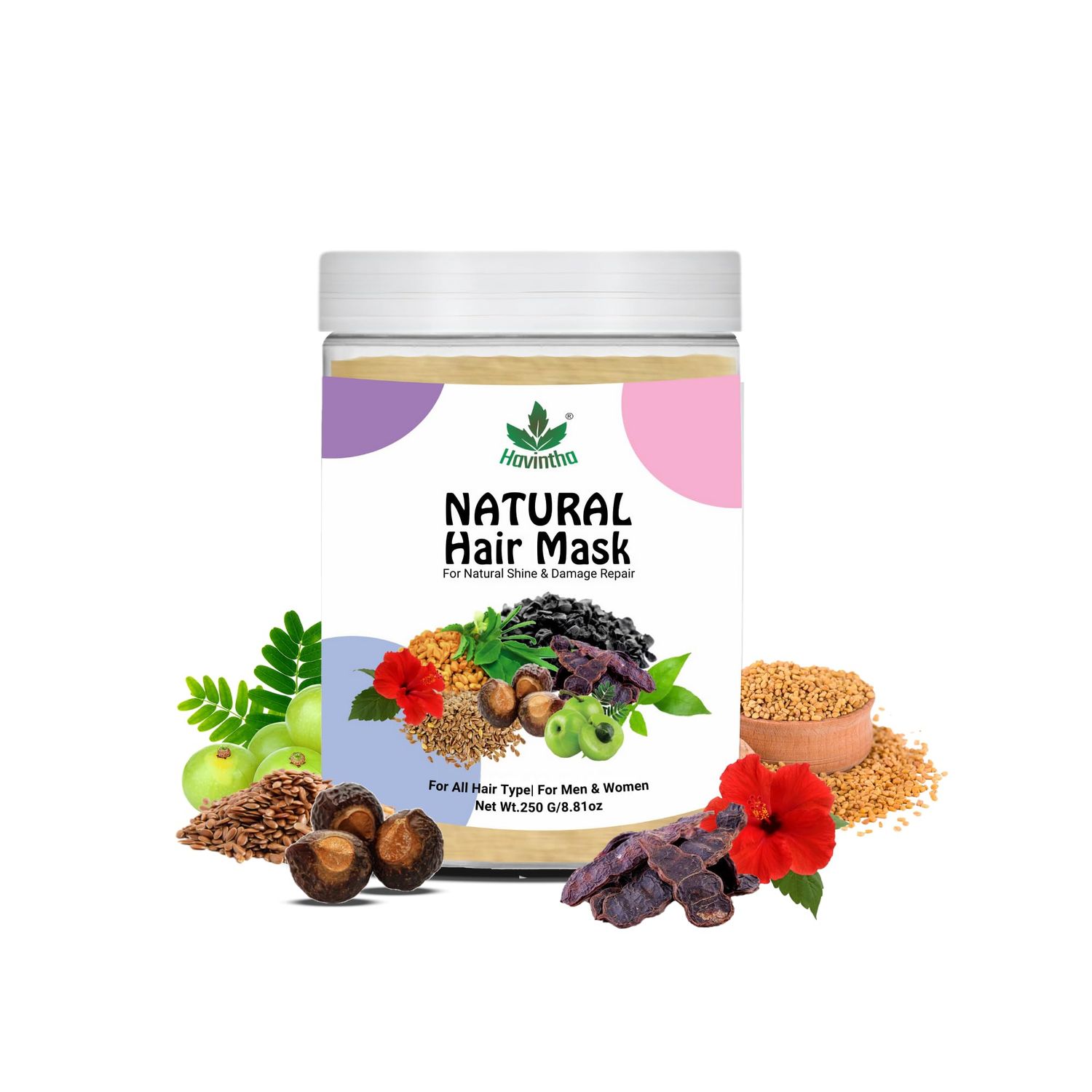 Havintha hair mask for hair fall growth split ends luster shining nourishment 227 grams