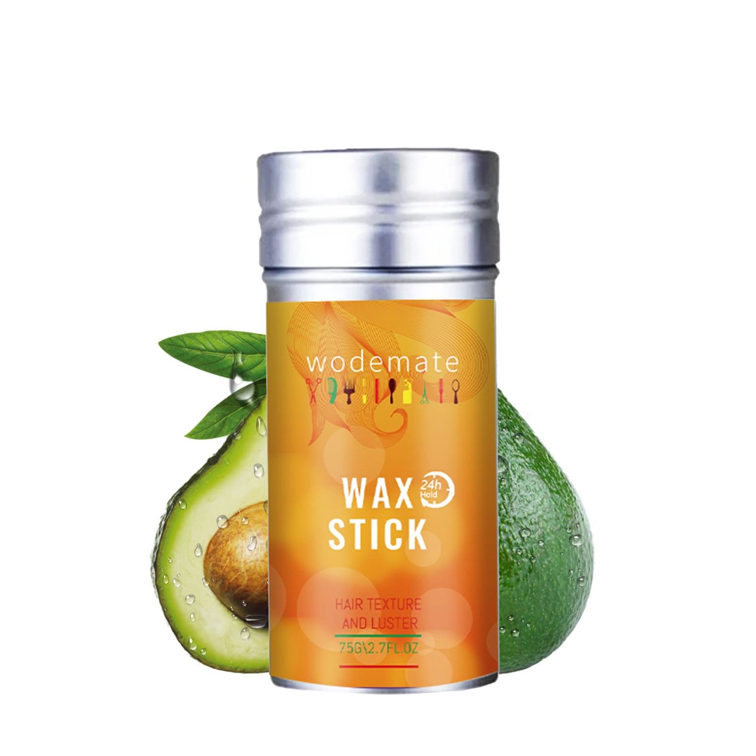 wodemate Hair Wax Stick, Long-Lasting Hair-Styling Waxes - Slick Stick for Women Kids, Smoothing Pomade Stick for Flyaways, Bun Maker, 2.7 Oz