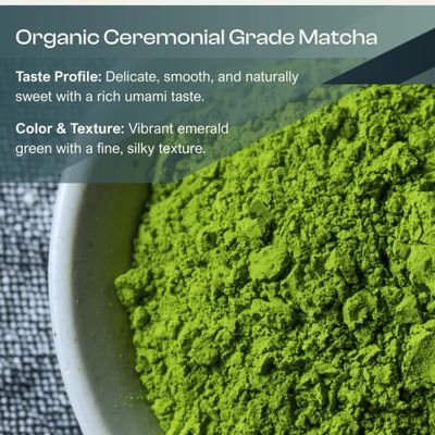 Element Matcha Ceremonial Grade 100 Organic Green Tea Matcha Powder - Authentic Japanese First Harvest for Tea and Lattes - Supports Skin, Calm Energy Superfood (3.5oz 100g)
