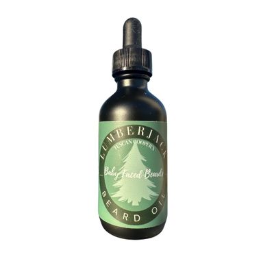 Tuscan Coopers Beard Oil for Men - Lumberjack - Beard Growth Conditioning Oil - Moisturizing Beard Softener with Natural Oils for Healthy, Fuller Beard - Black Beard Oil Grooming Essentials