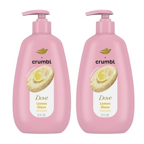 Dove X Crumbl Moisturizing Liquid Hand Wash Lemon Glaze 2-pack, of 12 oz Hand Wash with Pump Limited Edition (Lemon Glaze)