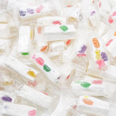 JUJUBE NOUGAT Candy Tropical 1 lb - with Jelly Fruit Pieces, No Trans Fats, No Additives, Gluten Free, Individually Wrapped, Bulk Soft Candies in Resealable Bag