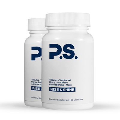 PS Rise Shine Premium Horny Goat Weed Supplement with Tribulus, Fenugreek, Maca, Ashwagandha, and Tongkat Ali - Supports Energy and Boosts Testosterone (120 Capsules)