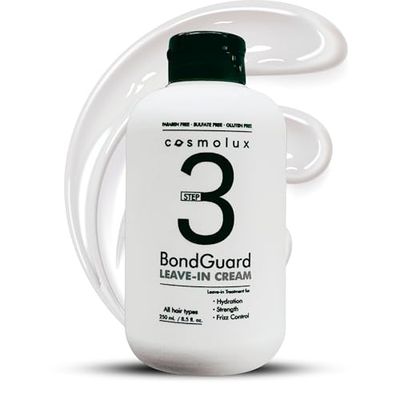 Cosmolux BondGuard Hair Volumizing Leave-in Cream Thinning, Hydrating and Thickening Hair Care - Repairs, Nourishes, Shine, Strengthens for Fine, Thin Clarifying Hair Growth - 8.5 fl oz (250 mL)