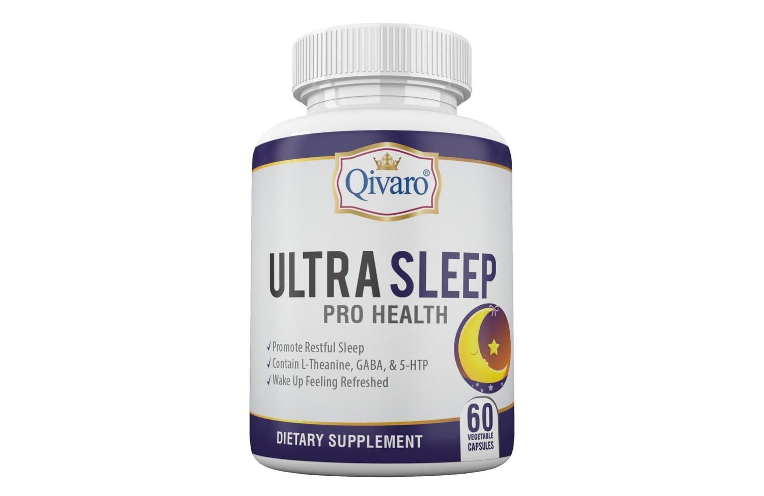 Ultra Sleep Pro Health - Sleep Aid for Adults with L-Theanine, 5-HTP and GABA - Dietary Supplement for Better Sleep - Vegan and Non-GMO - Made in USA - 60 Capsules