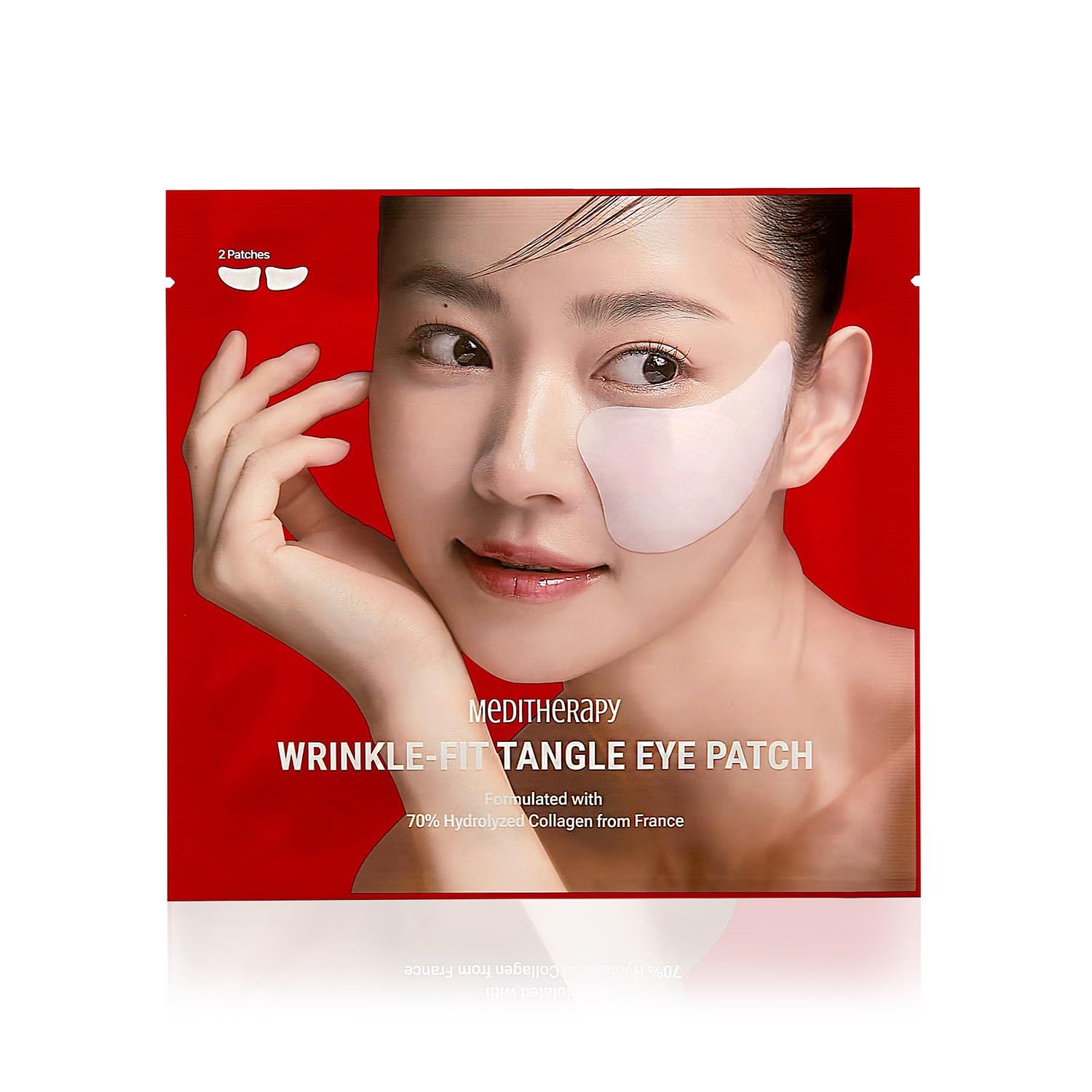 MEDITHERAPY Wrinkle-fit Tangle Eye Patch - Under Eye Patches for Dark Circles and Puffy Eyes - Eye Bags Treatment for Women - Mega Collagen Gel Pads for Puffiness - Firming Deep Hydrating - 4EA