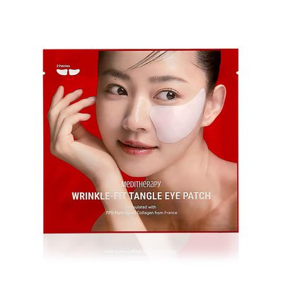 MEDITHERAPY Wrinkle-fit Tangle Eye Patch - Under Eye Patches for Dark Circles and Puffy Eyes - Eye Bags Treatment for Women - Mega Collagen Gel Pads for Puffiness - Firming Deep Hydrating - 4EA