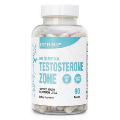 Divine Health Dr. Colbert MD Testosterone Zone Tesofen Fenugreek Extract KSM-66 Ashwagandha Bioperine Eurycoma Longifolia 200:1 Extract 90 Capsules