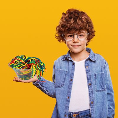 Fruidles Rainbow Licorice Laces, Rope String Licorice Candy Gummies, Soft, Chewy, Long Shoestring Candies (1 Pound)