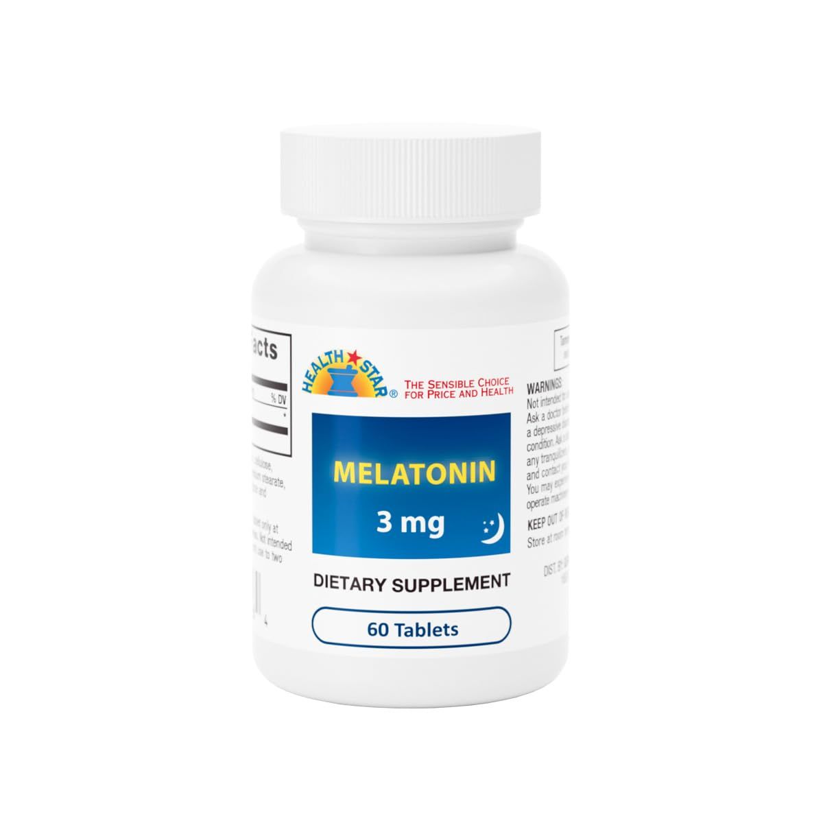 GeriCare Melatonin 3mg Tablets, Balances Nighttime Routine - Helps Adjust to Changing Schedules - Promotes Restful Evenings - Easy-to-Take Tablets, 60 Count (Pack of 1)