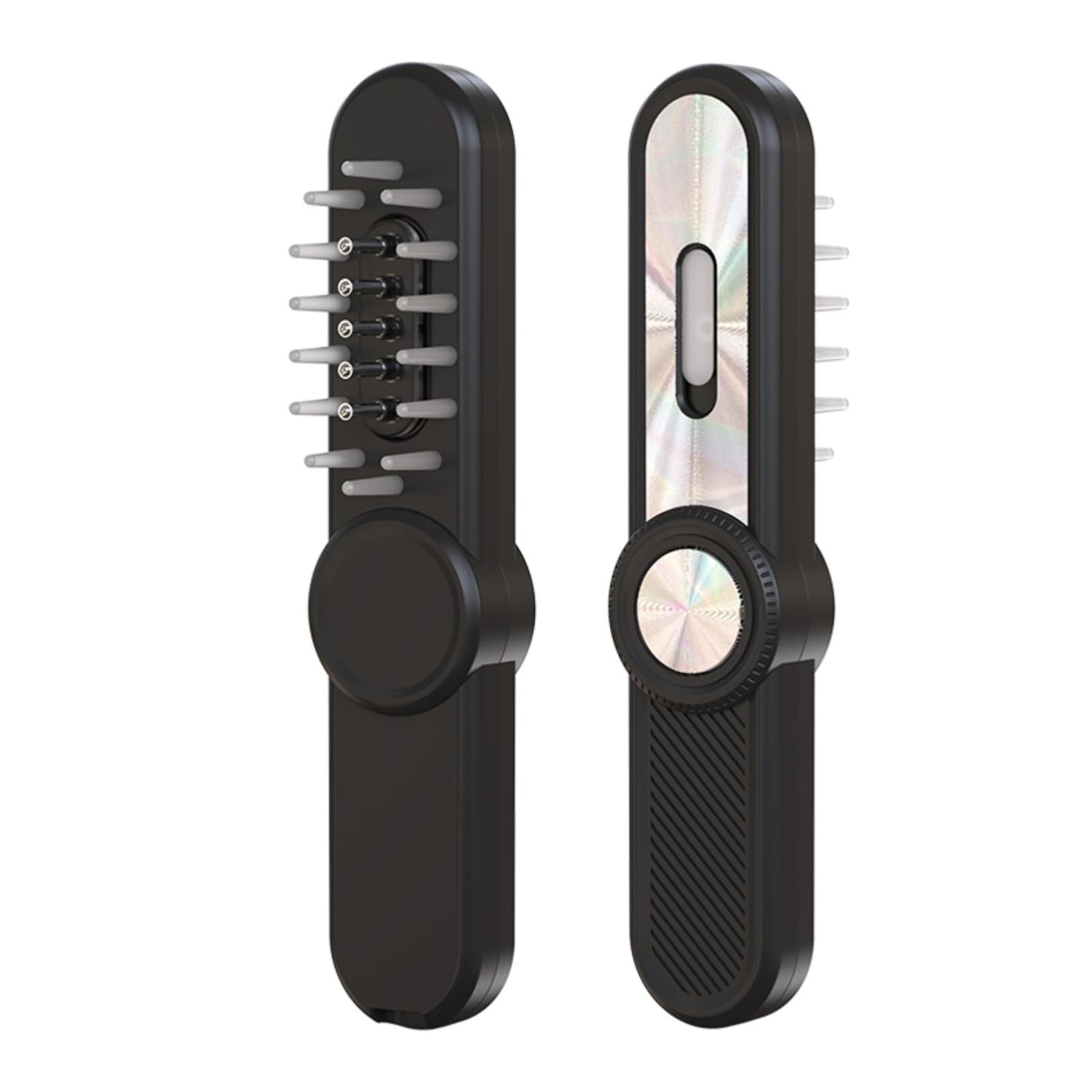 JUSTHERE 3 in 1 Electric Scalp Massager, Hair Oil Applicator and Hair Brush, Portable Scalp Massage Tool, Head Massager Scalp for Hair Growth, Gifts for Women (Black)