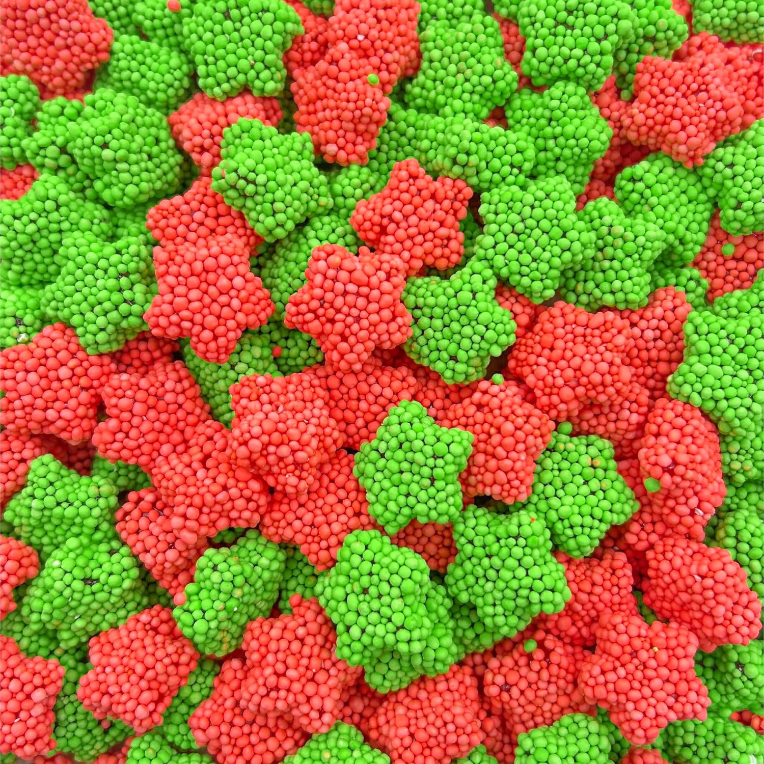 Crunchy Gummy Candy - 1.5 Pound Bag - Sour Chewy Gummy Star Candy with Crispy Shell - Space Candies in Strawberry and Green Apple Flavors by Cosmo Clusters