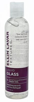 Ellin LaVar Textures LiquidGlass Smoothing Styling Gel with Pequi Oil - Smoothing Serum Anti Frizz Gel Strengthens Hair Non Greasy (8 ounces)