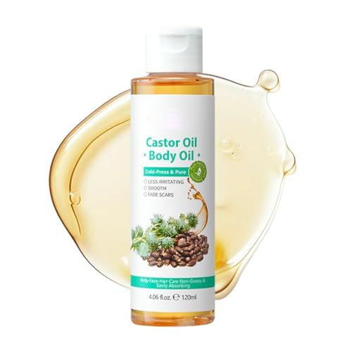 Pure Castor Oil Organic - Organic Castor Oil Cold Pressed for Hair Growth,Face Body - Massage Oil Body Oil for Women