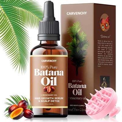 Wugbc Batana Oil for Hair Growth, Organic Rosemary Oil Vitamin E Nourish Scalp Skin and Reduce Hair Loss Blend Massager Boosting Hair Thickness for All Hair Types, Dropper Bottle 30 ml
