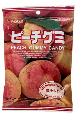 Kasugai Gummy Candy, Peach, 3.77-Ounce Packages (Pack of 12)