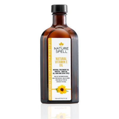 Nature Spell Vitamin E Treatment Oil For Hair Body 150ml 5.07 FL OZ - Promotes Hair Growth and Repair Damaged Hair