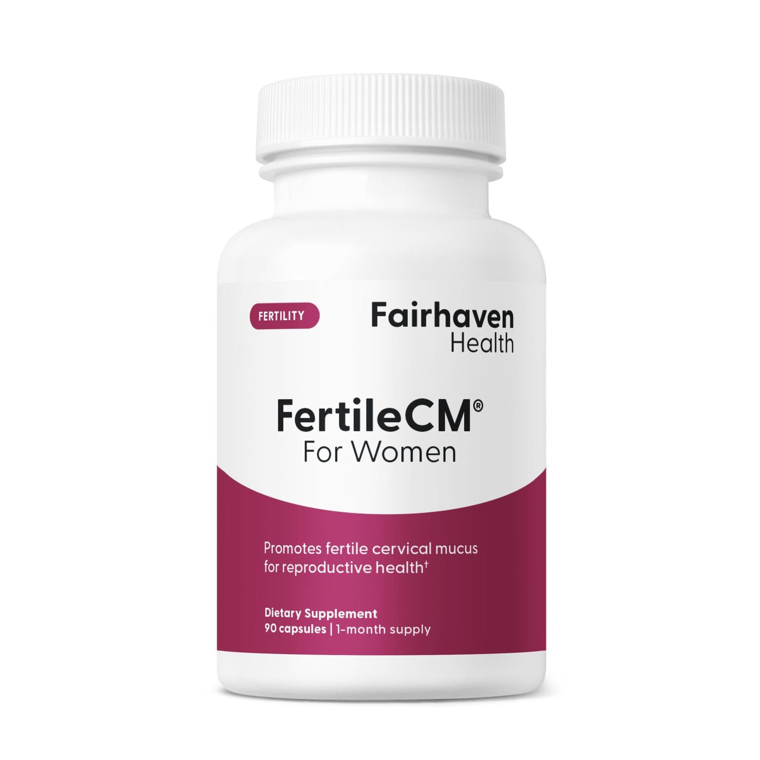 Fairhaven Health FertileCM Fertility Supplement for Women, Capsules - Fertile Cervical Mucus, Ovulation Cycle, Includes L-Arginine, N-Acetyl-Cysteine, Grape Seed Extract and Vitamin C - 90 Capsules