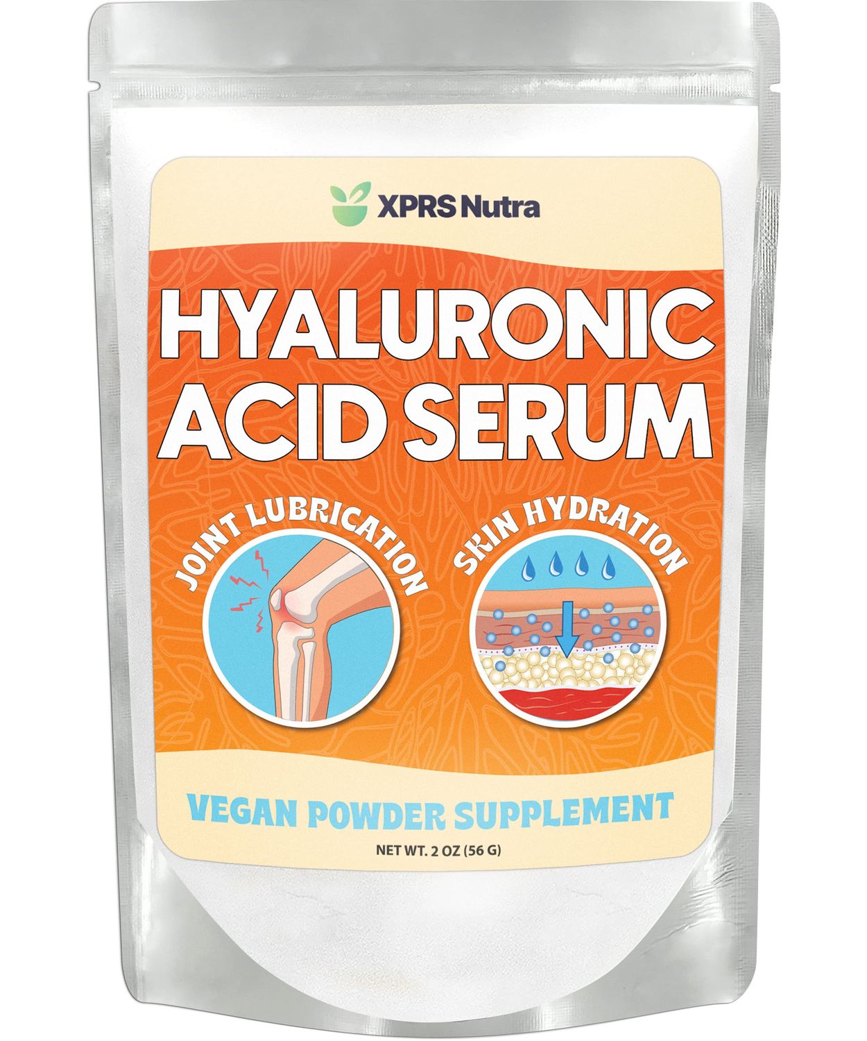 XPRS Nutra Hyaluronic Acid Powder - 14 Grams of Pure Hyaluronic Acid Serum Powder - DIY Serum for Face and Skin - Food and Cosmetic Grade Hyaluronic Acid Pure Powder (2 oz)