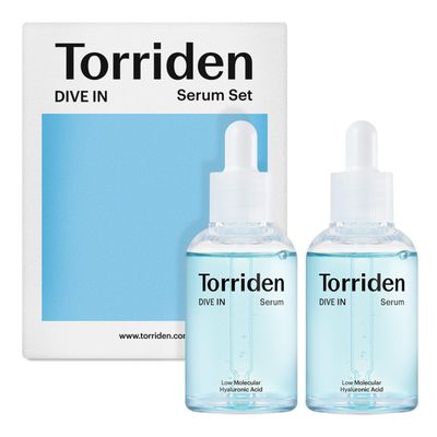 Torriden DIVE IN Hyaluronic Acid Serum 50ml(1.69 fl.oz.) 2 (Pack of 2) Deep Hydration to Get Glow Skin Hyaluronic Acid, Panthenol, Allantoin Korean Facial Serum