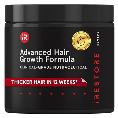 iRESTORE Advanced Hair Growth Supplement for Women with Lustriva Hair Vitamins For Faster Hair Regrowth Best for Hair Loss and Thinning, 1 Month Supply