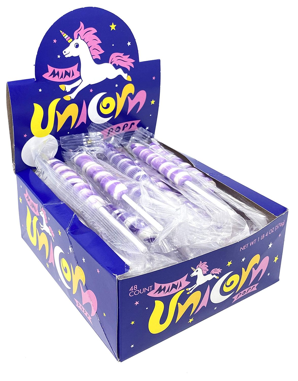 Adams Brooks, Inc. Unicorn Pops 48 Count Individually Wrapped Unicorn Lollipops Great for Party Favors, Candy Buffets (Grape (Lavender))