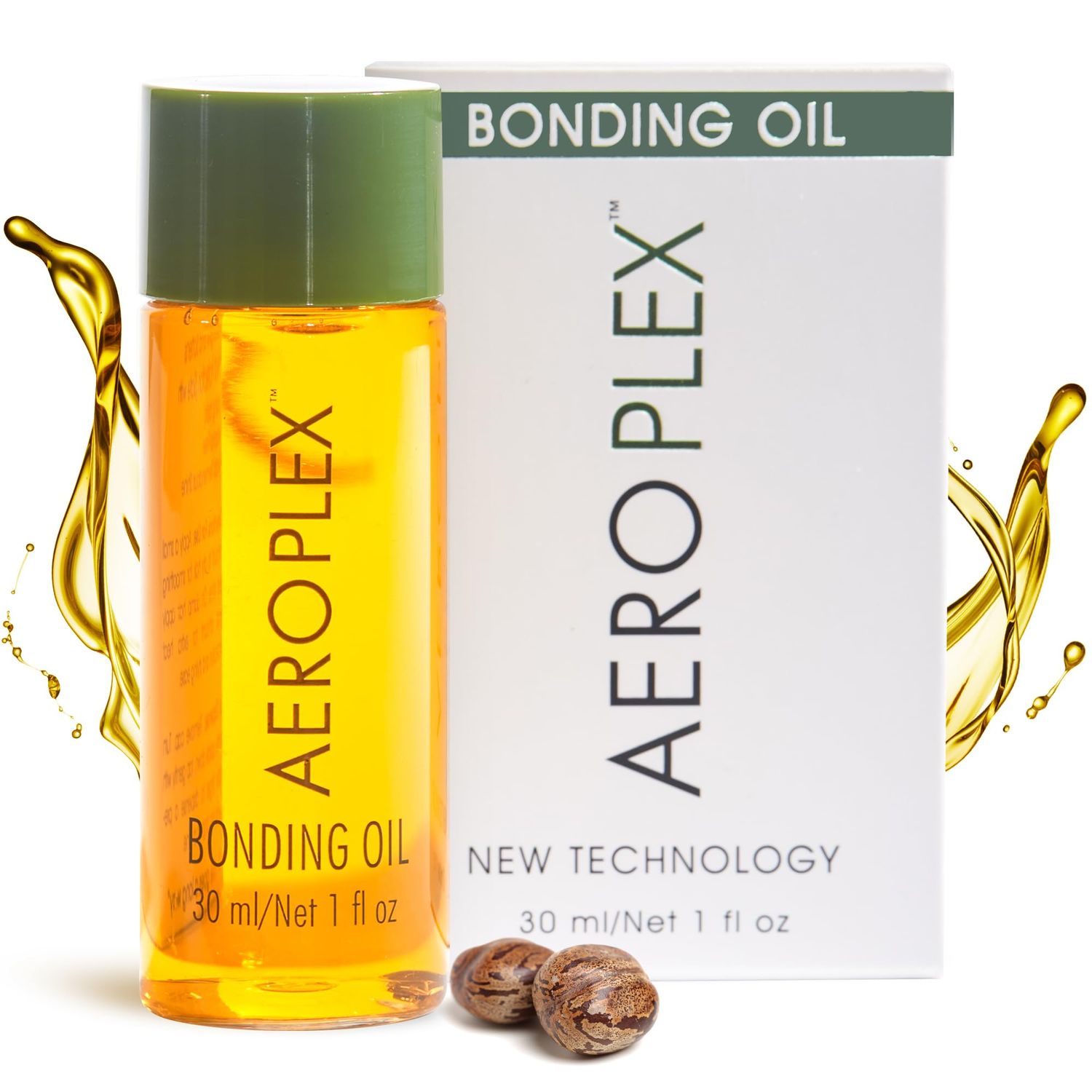 TRI Design Aeroplex Bonding Oil - Repairs, Promotes Growth Prevents Breakage - Silky Serum for Dry, Damaged Frizzy Hair - Travel Size 30ml - Salon-Tested with UV Heat Protection