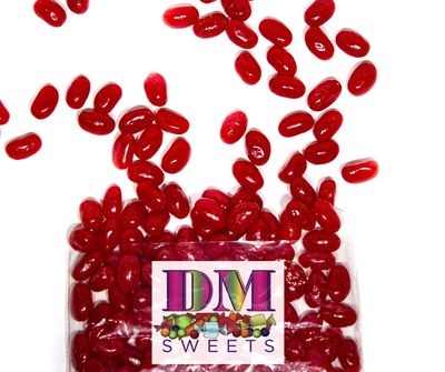 Jumbo Extra Large Fresh Chewy Spicy Red Cinnamon Jelly Beans - 1.5 lbs