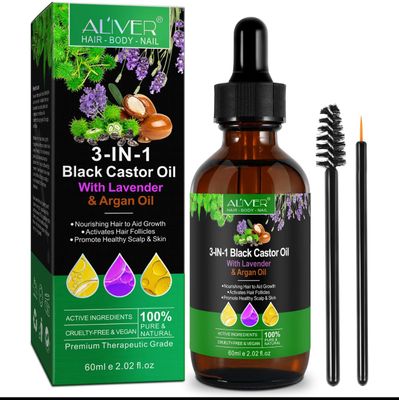 Maani Essence Jamaican Black Castor Oil Argan Oil Lavender Oil (3 In 1) ORGANIC 100