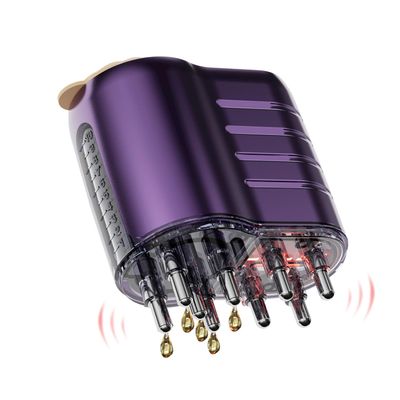 UFRYO Hair Oiling Applicator Scalp Massager 2 in 1, Dispenser for Essential OilHair Treatment GrowthSerum, with USB-C 10ml Bottle, Hair Care Gift for Women Men Purple