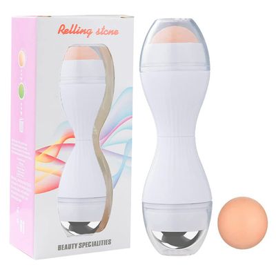 Oil-Absorbing Volcanic Face Roller,Oily Skin Control Roller,Reusable Face Roller Skin Care Facial Skin Care Tools (White)