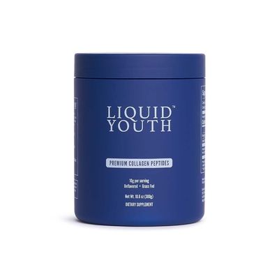 LIQUID YOUTH Collagen Peptides Powder for Women Men - Type I III Premium Grass-fed Bovine, Hydrolyzed Collagen, Promotes Hair Growth, Skin, Nail, Bone Joint Health - Unflavored, 30 Servings