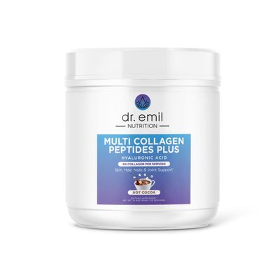 DR. EMIL NUTRITION Collagen Peptides Powder - Hot Cocoa Flavored Collagen Powder for Women - Collagen Supplements for Hair, Skin Nails with Hyaluronic Acid - 9g Protein per Serving