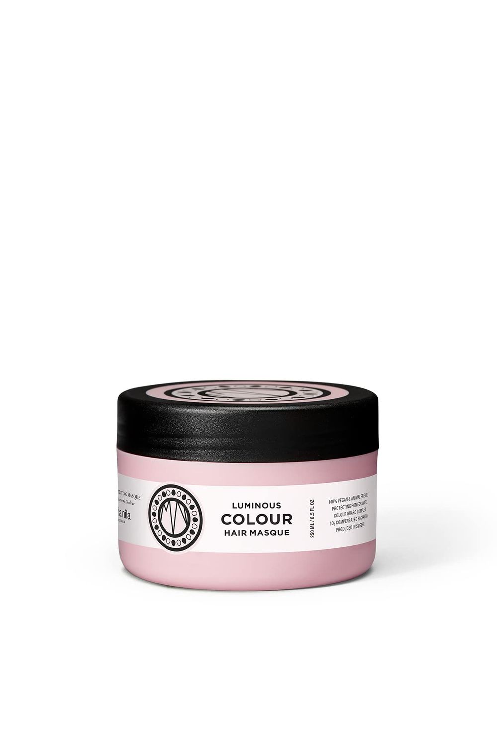 Maria Nila Luminous Colour, Hair Mask, 8.5 Fl Oz, Reduces Colour Loss from Washing, Pomegranate Counteracts Dehydration, 100 Vegan SulfateParaben free
