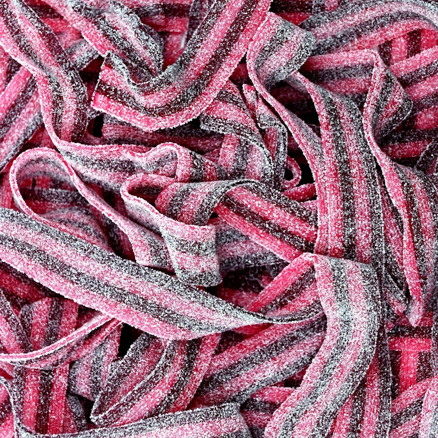 Candy Retailer Sour Candy Belts (1 Lb, Raspberry Cherry)