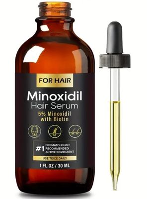 5 Minoxidil, Biotin, Caffeine Hair Beard for Stronger, Hair Loss, Hair Regrowth, Natural thickening DHT blocking with Caffeine, Niacinamide for Fizzy and Dry Damaged Hair Unisex. (1 Oz30ml)