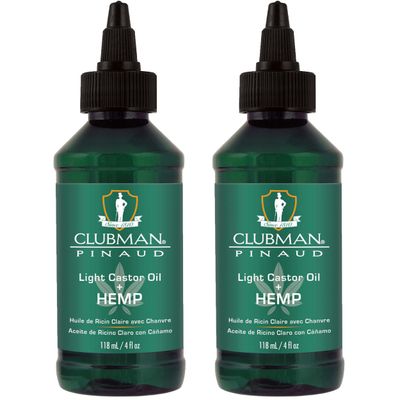 Clubman Pinaud Light Castor Oil Hemp, Boosts thickness, Quench Dryness, Promotes Stronger and Shinier Hair, 4 fl oz